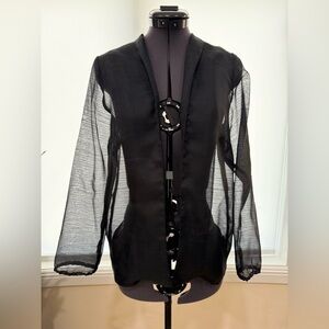 Elegant Black Sheer Blazer